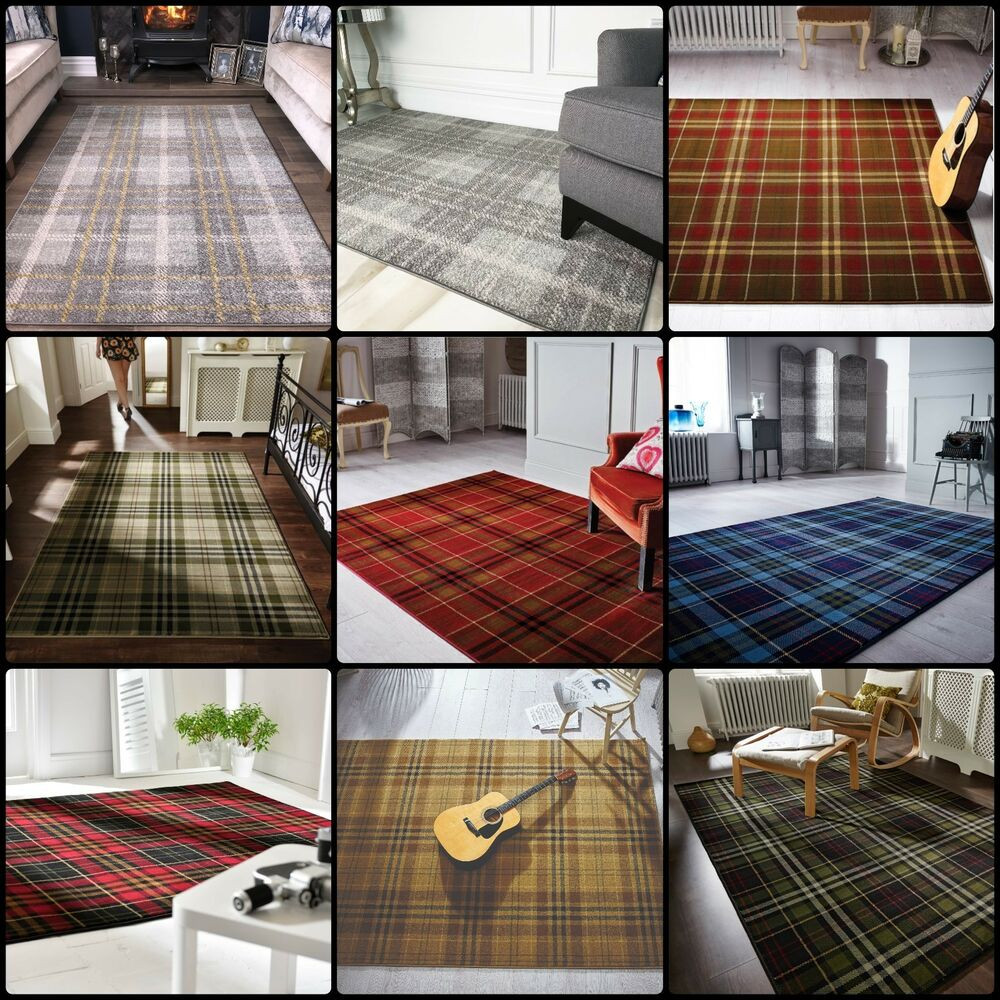 Traditional Rugs For Living Room
 New Modern Tartan Living Room Rug Soft Traditional Classic