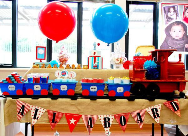 Train Birthday Party Decorations
 Kara s Party Ideas Train Boy Themed Birthday Party