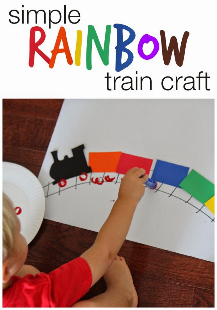 Train Craft For Kids
 Toddler Approved Simple Rainbow Train Craft for Kids