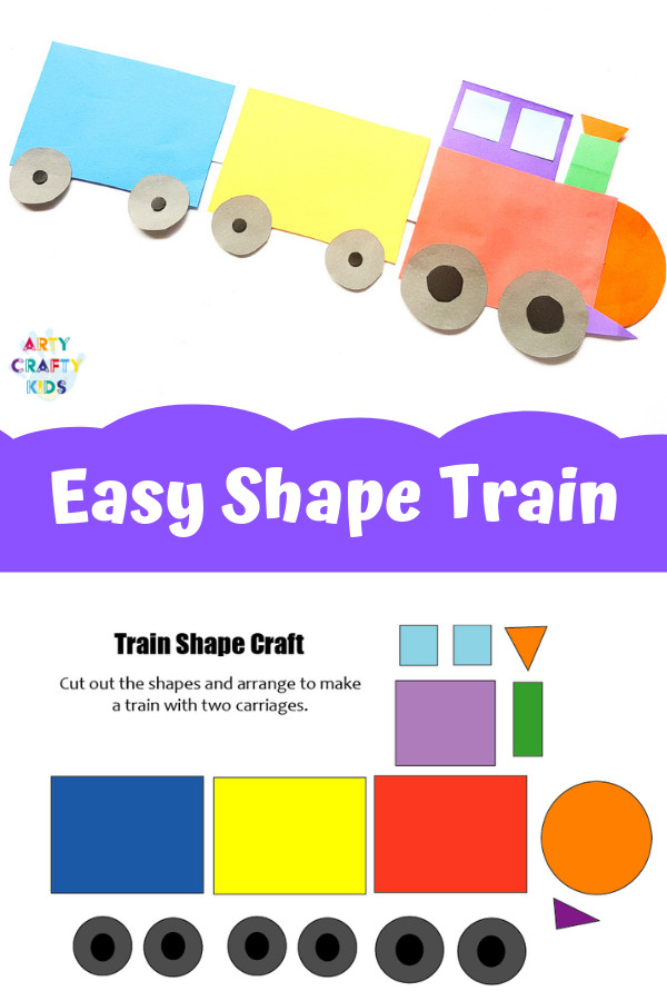 Train Craft For Kids
 Easy Train Shape Craft for Kids