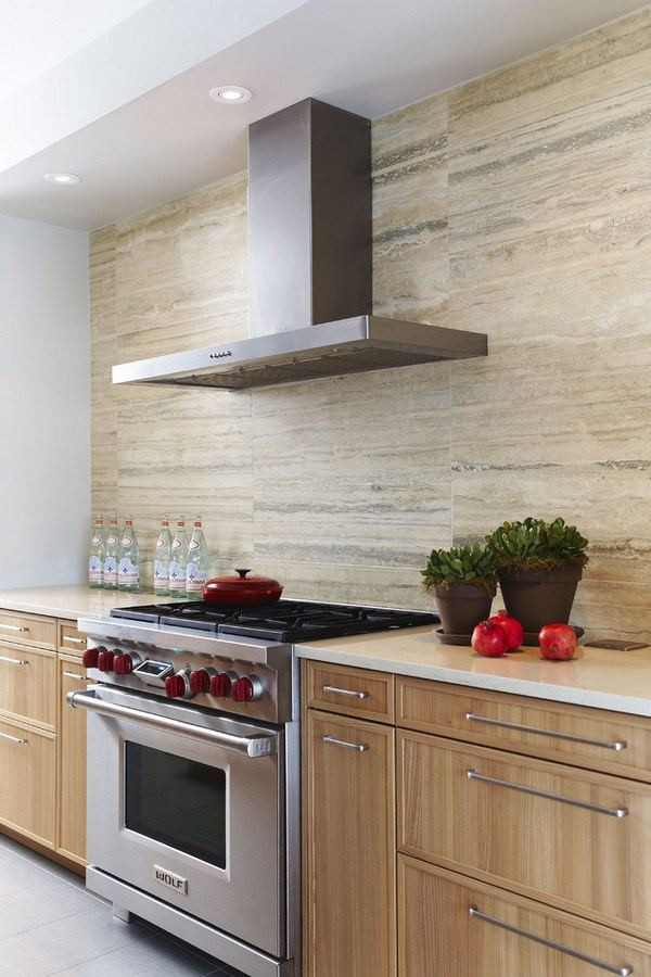 Travertine Tile Kitchen Backsplash
 Travertine tile backsplash ideas in exclusive kitchen designs