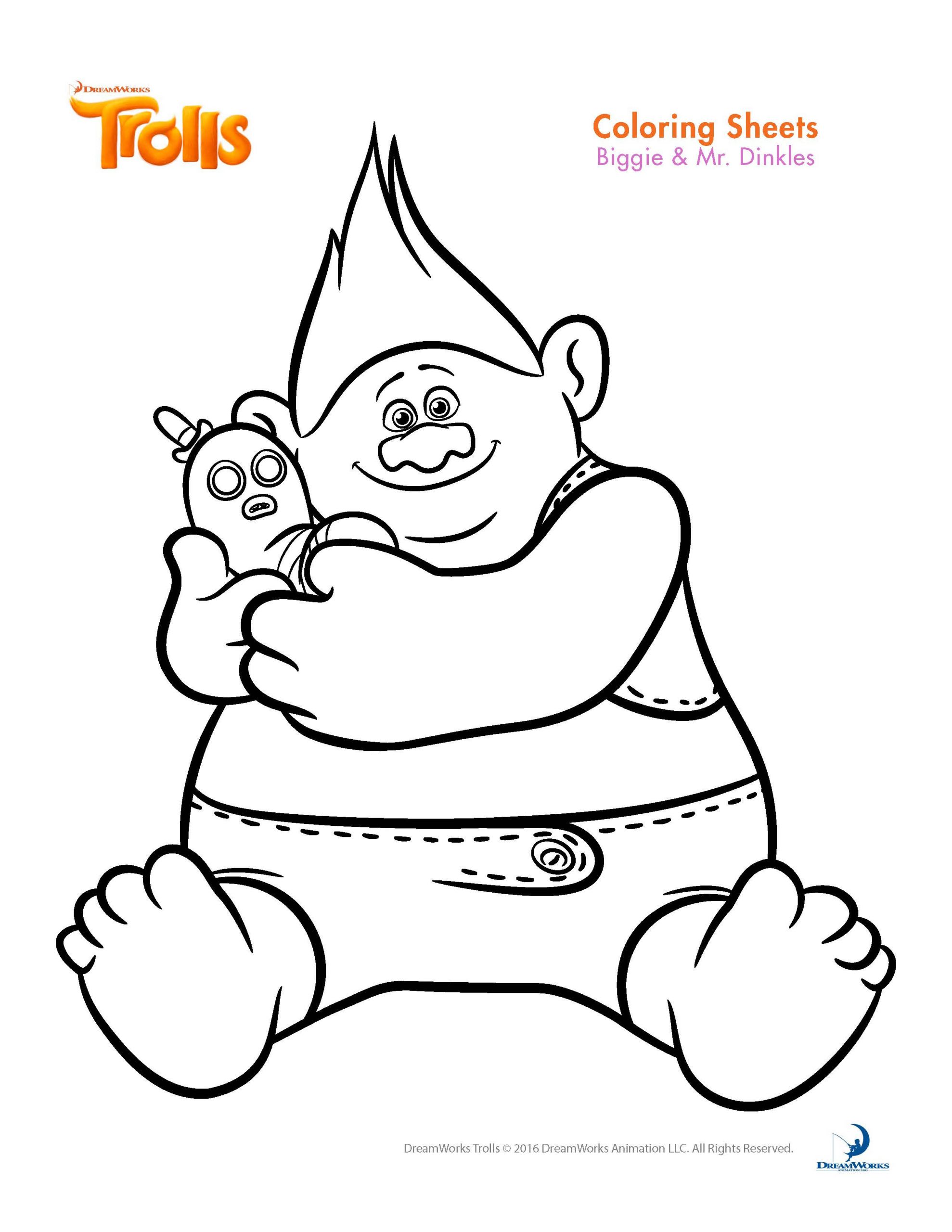 Trolls Printable Coloring Pages
 Trolls coloring sheets and printable activity sheets and a