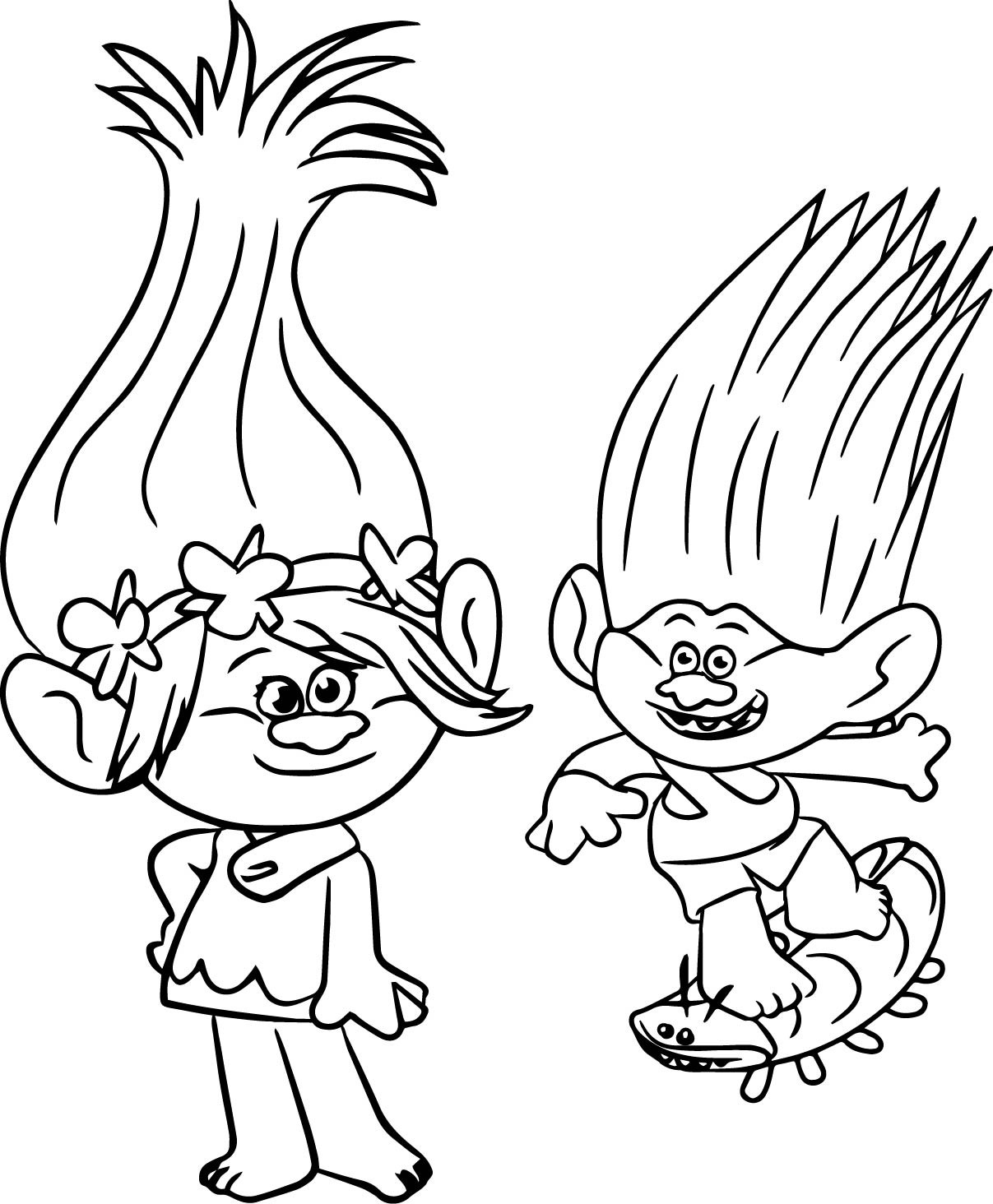 Trolls Printable Coloring Pages
 Trolls Movie Coloring Pages
