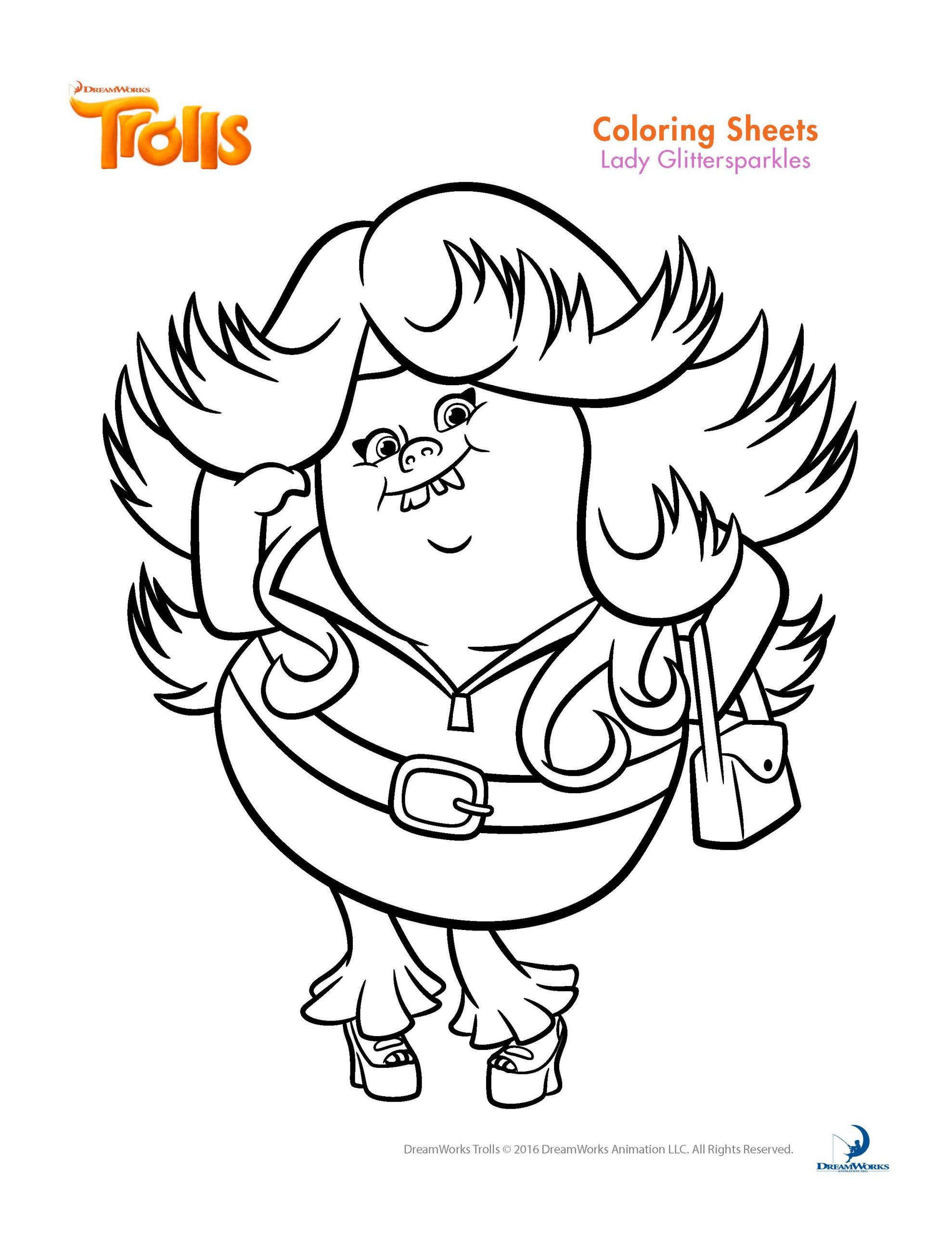 Trolls Printable Coloring Pages
 Trolls coloring pages and printable activity sheets and a