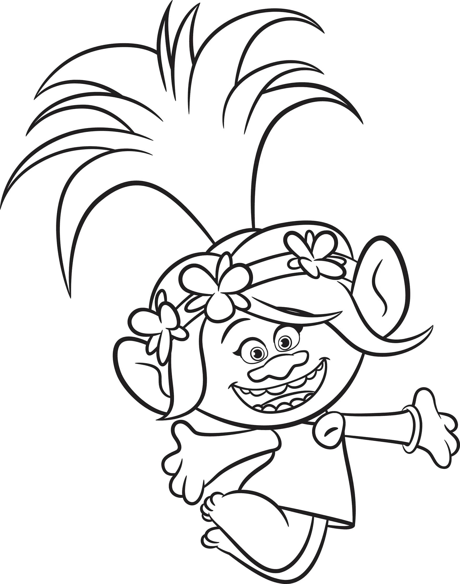 Trolls Printable Coloring Pages
 DreamWorks Trolls Party Edition Princess Poppy Inspired