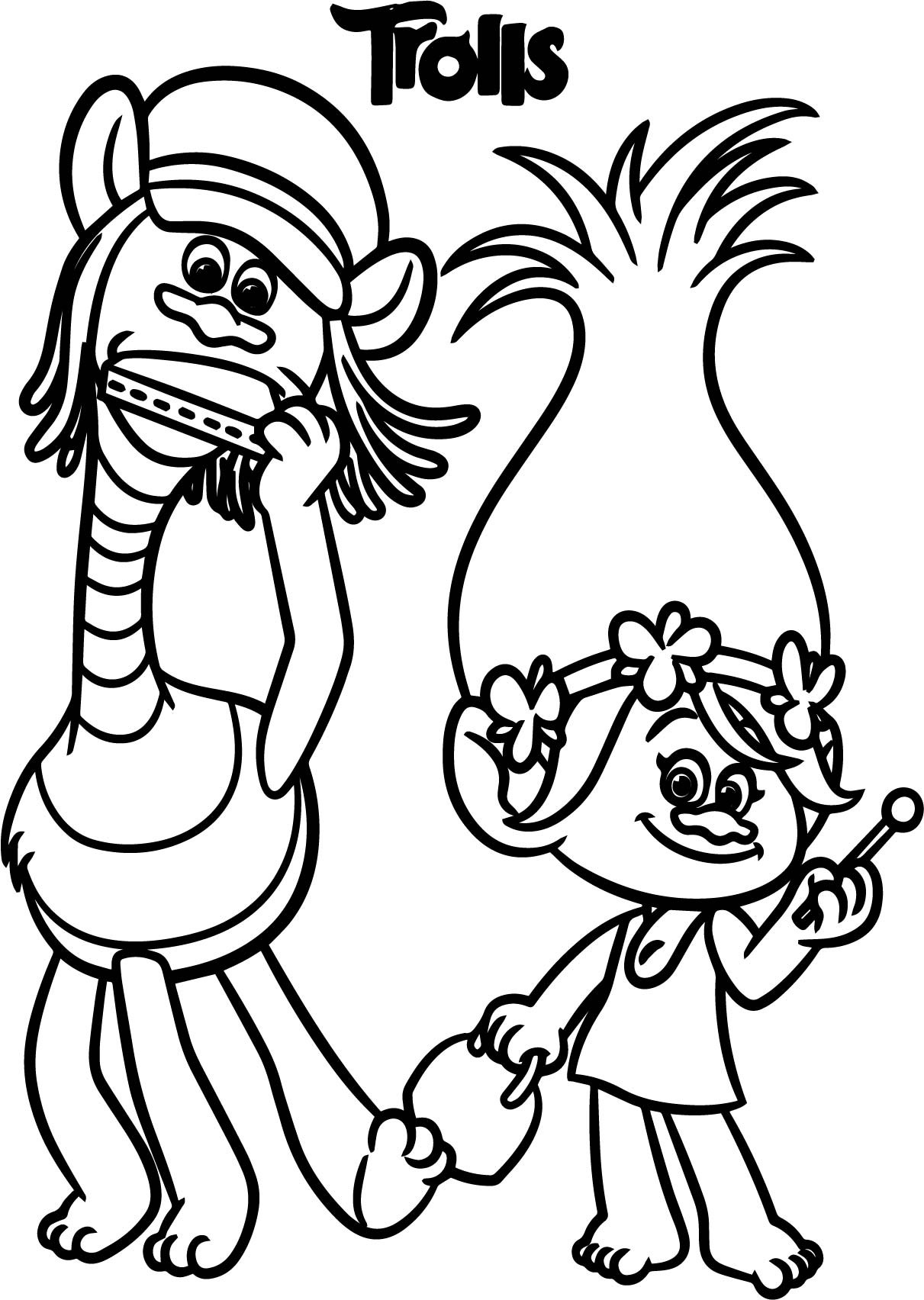 Trolls Printable Coloring Pages
 Dreamworks Trolls Coloring Pages