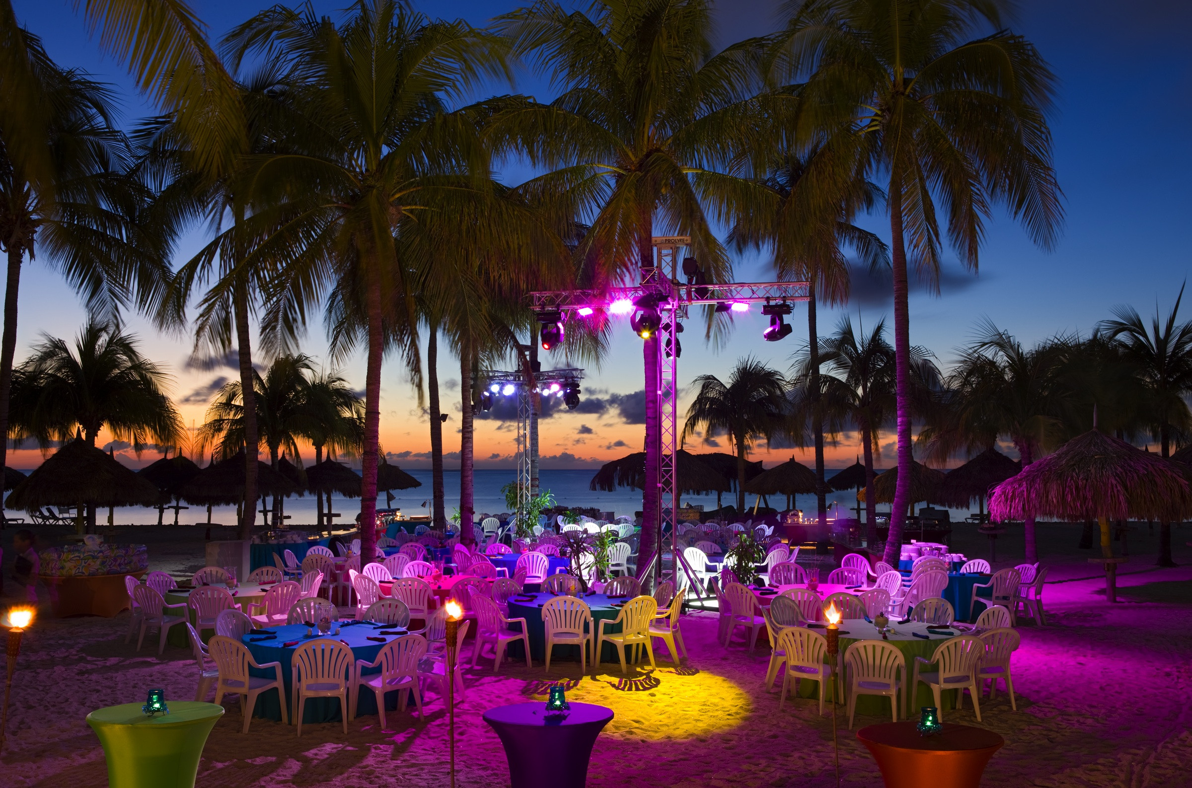 Tropical Beach Party Ideas
 Location Aruba Marriott