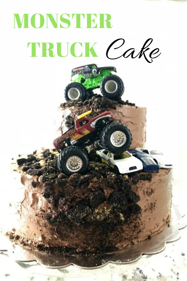 Truck Birthday Cake
 Monster Truck Birthday Party Celebrating 4 years Life