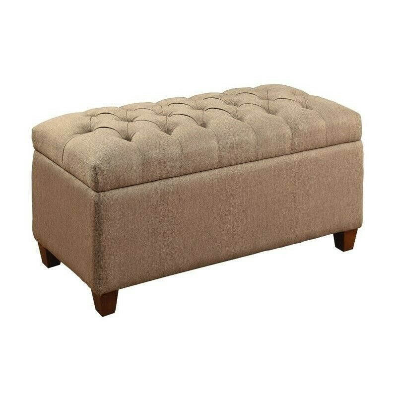 Tufted Bench Storage
 Coaster Tufted Storage Bench in Taupe