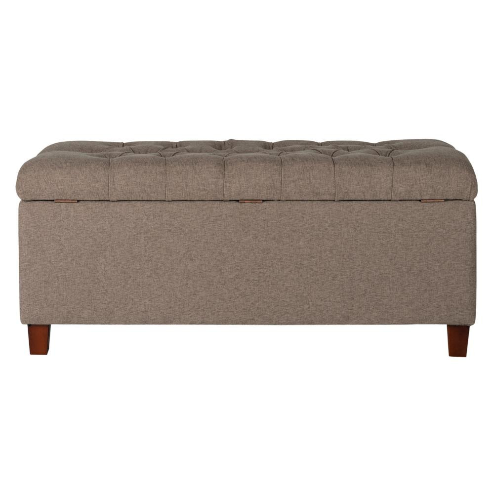 Tufted Bench Storage
 Homepop Brown Tufted Storage Bench K6138 F1386 The Home