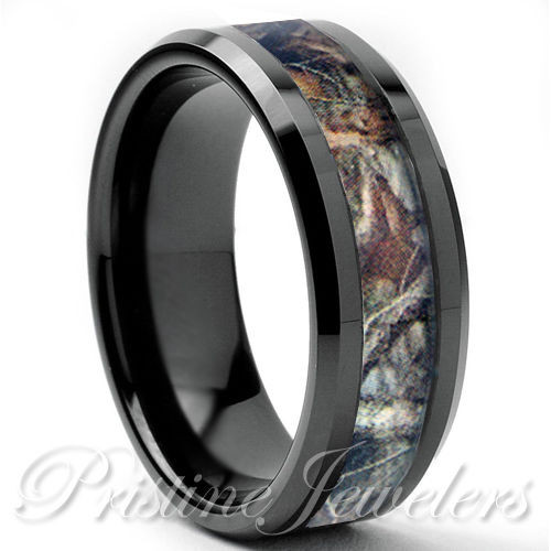 Tungsten Camo Wedding Bands
 Tungsten Real Oak Forest Camo Ring Brown Mossy Tree