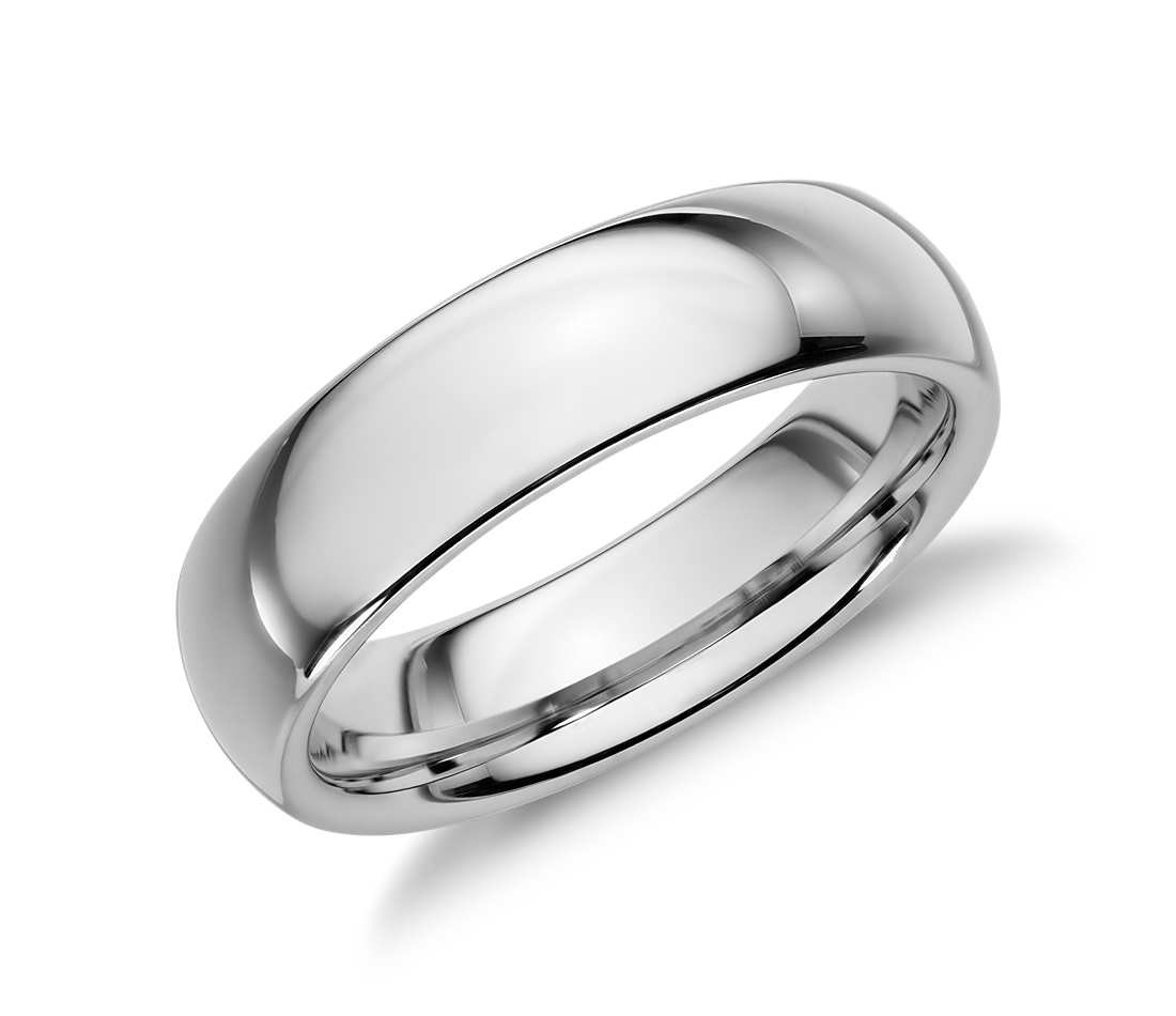 Tungsten Carbide Wedding Bands
 fort Fit Wedding Ring in White Tungsten Carbide 6mm