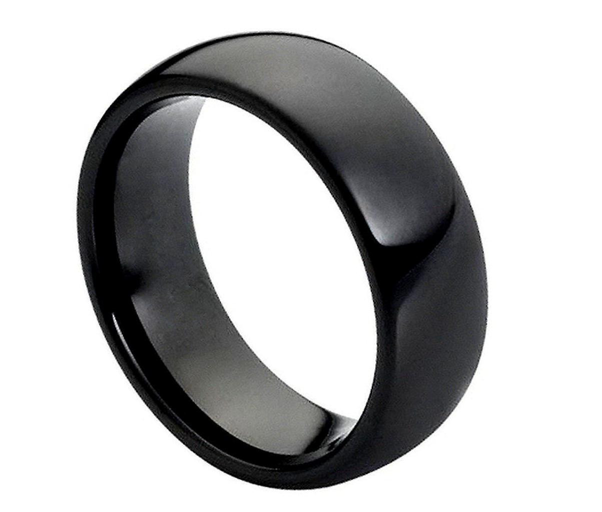 Tungsten Carbide Wedding Bands
 Black Tungsten Carbide Wedding Band Ring Mens Jewelry