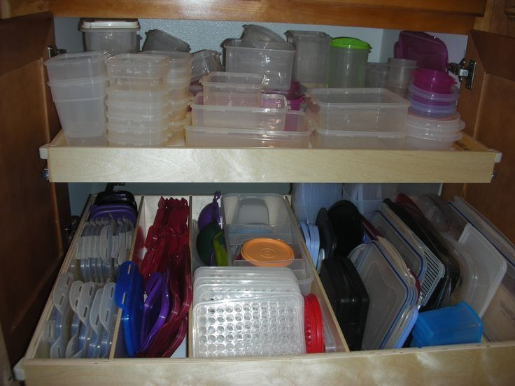 Tupperware Organizer DIY
 Tupperware storage