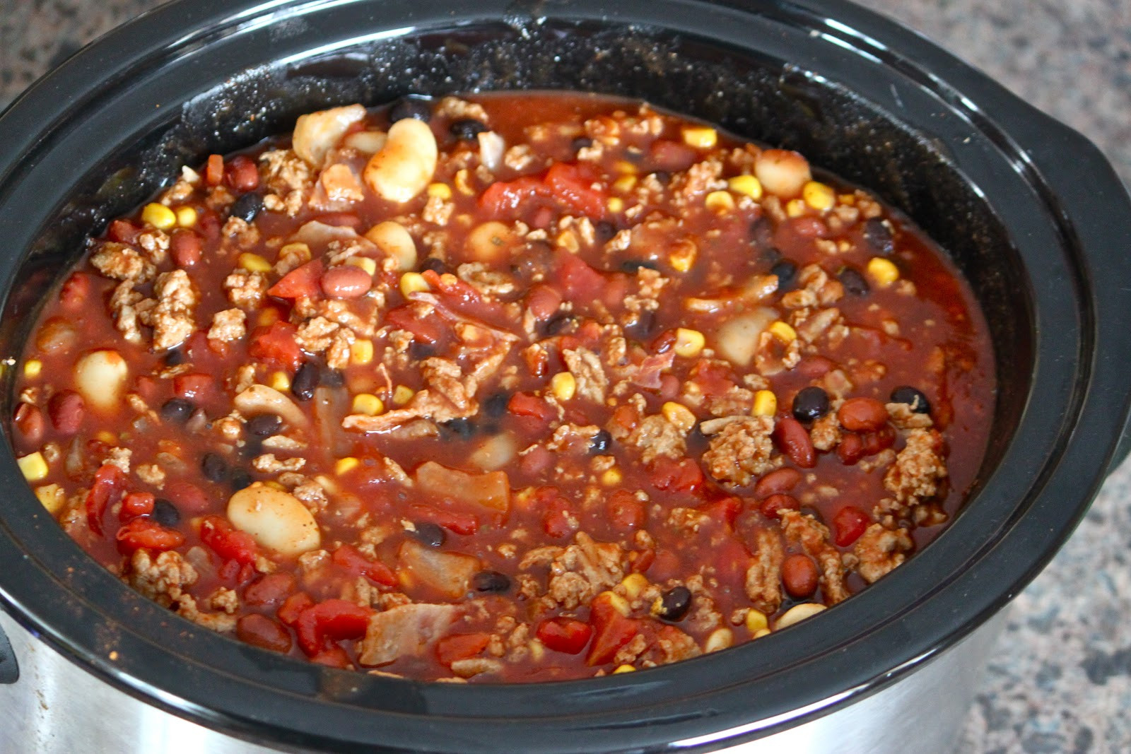 Turkey Bean Chili Recipe
 Crock Pot Turkey & Bacon 3 Bean Chili The Pinke Post