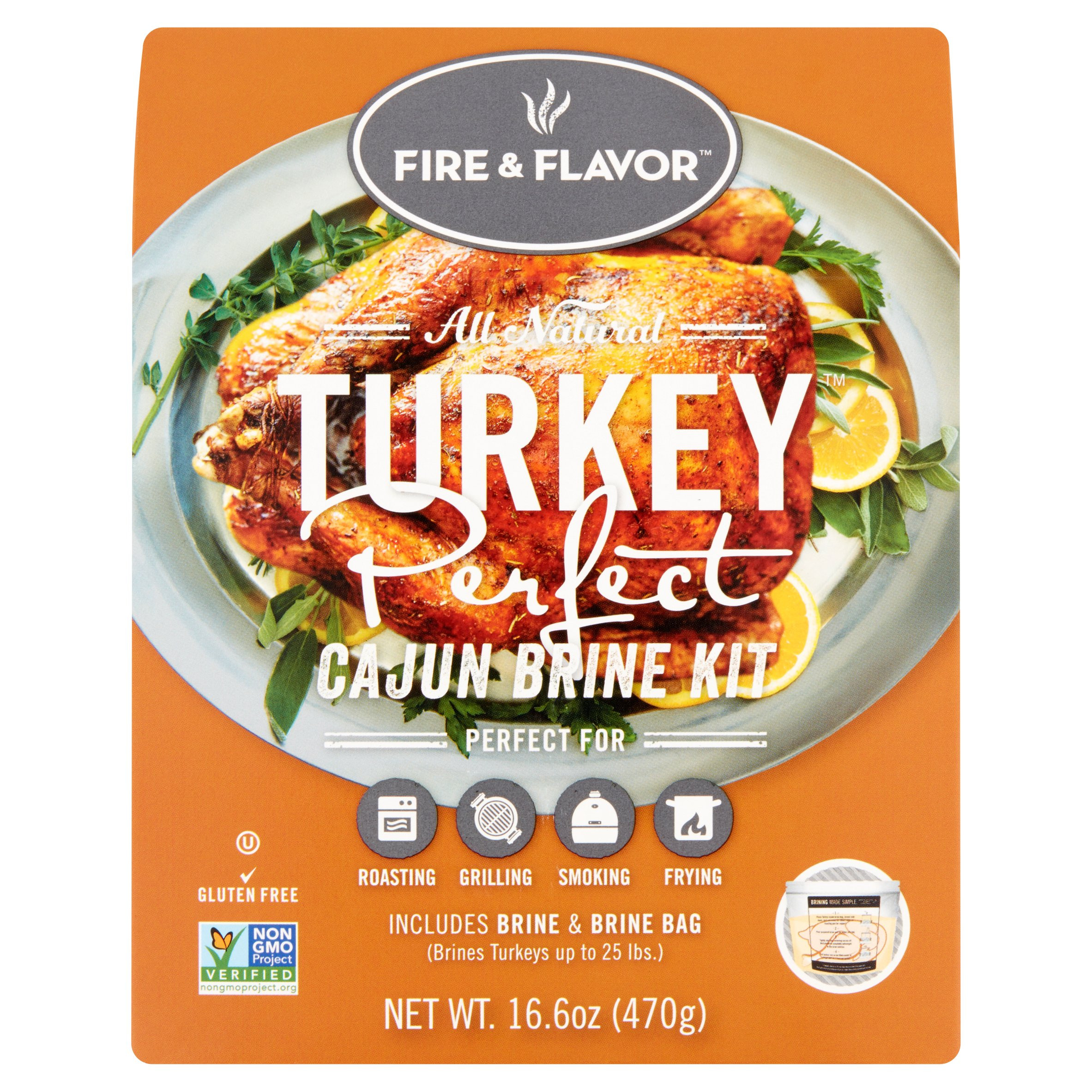 Turkey Brine Kit Walmart
 Fire & Flavor All Natural Turkey Perfect Cajun Brine Kit