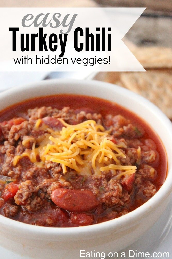 Turkey Chili Recipes Easy
 Delicious ground Turkey Chili recipe Eating on a Dime