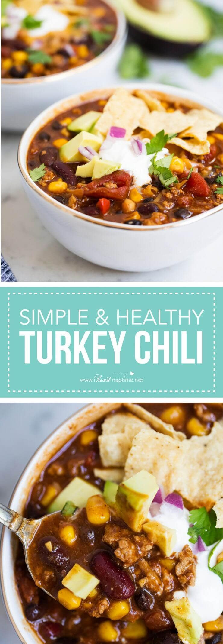 Turkey Chili Recipes Easy
 EASY and Healthy Turkey Chili Recipe I Heart Naptime