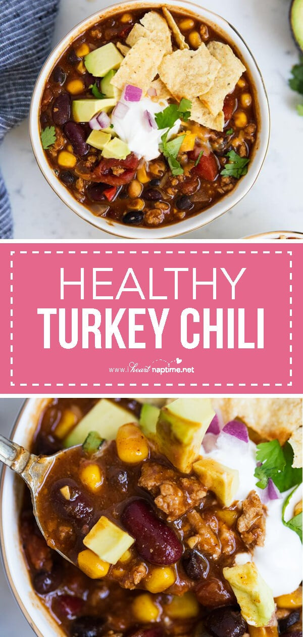 Turkey Chili Recipes Healthy
 EASY e Pot Healthy Turkey Chili Recipe I Heart Naptime