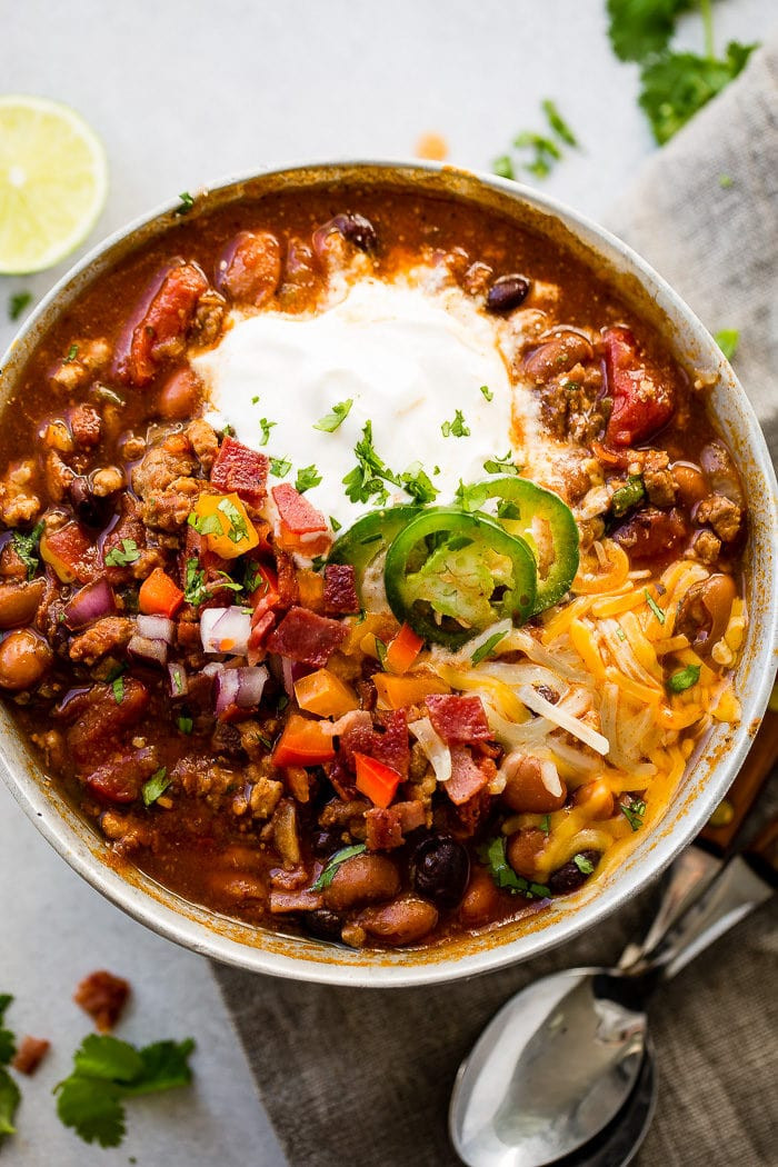 Turkey Chili Recipes Healthy
 Award Winning Healthy Turkey Instant Pot Chili Oh Sweet