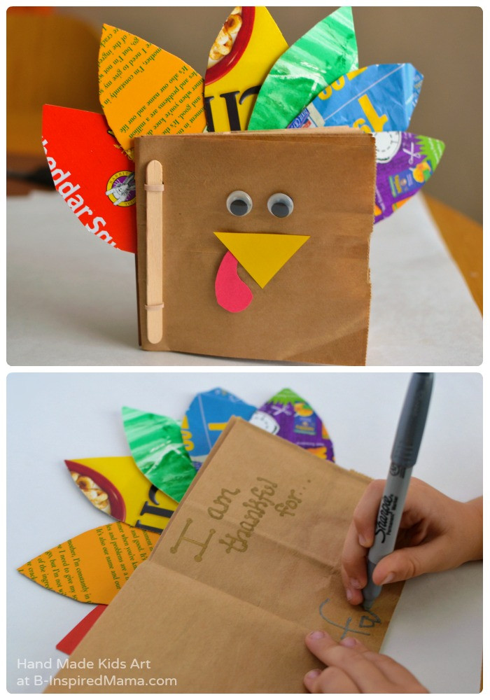 Turkey Craft Kids
 Thanksgiving Crafts for Kids A Thankful Turkey Book • B