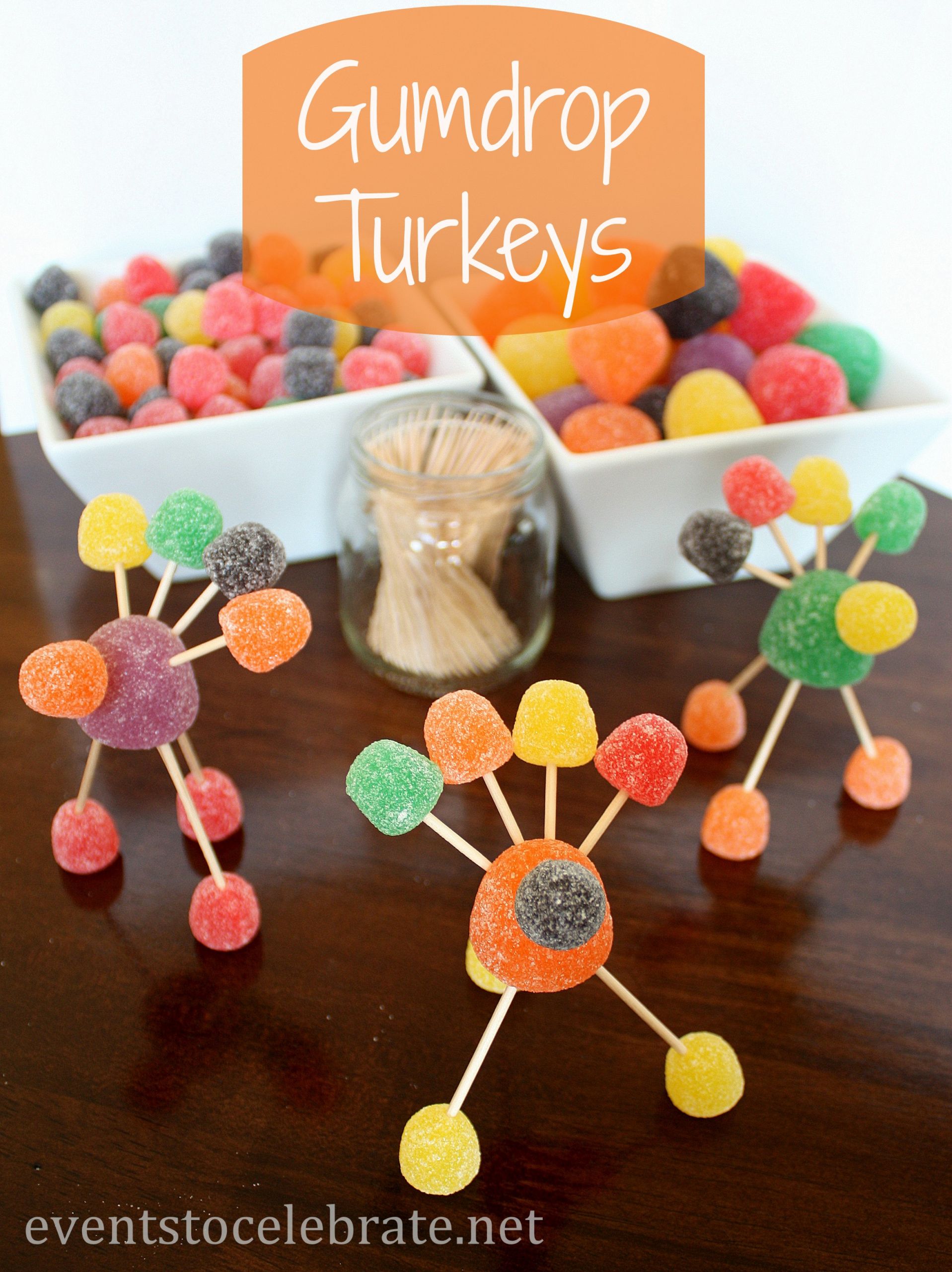 Turkey Craft Kids
 Thanksgiving Crafts for Kids Gumdrop Turkeys events to
