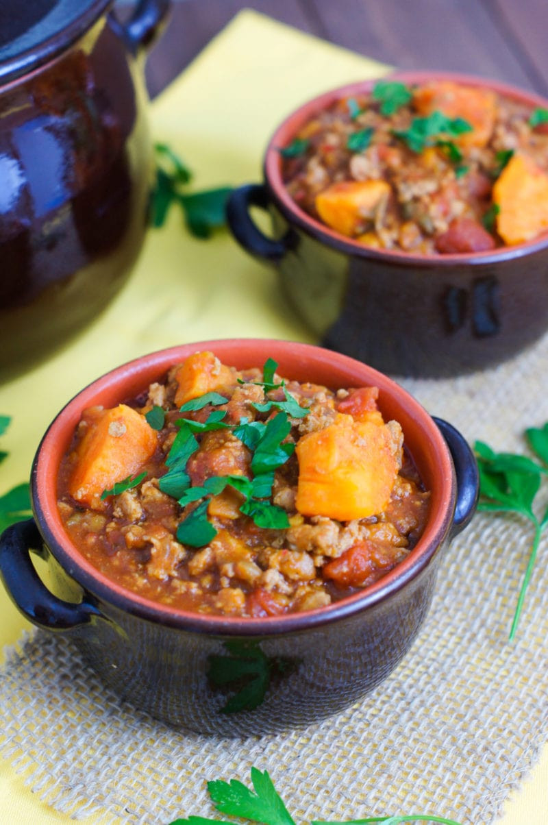 Turkey Sweet Potato Chili
 Slow Cooker Turkey and Sweet Potato Chili