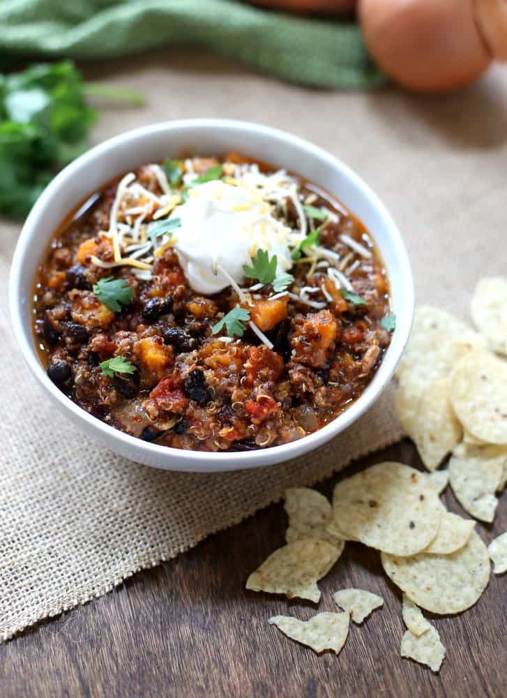 Turkey Sweet Potato Chili
 Slow Cooker Turkey Black Bean and Sweet Potato Chili