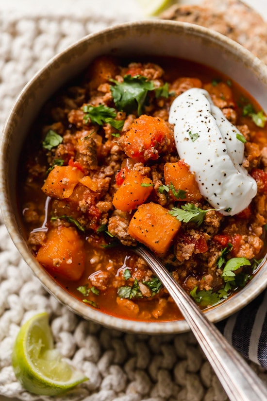 Turkey Sweet Potato Chili
 No Bean Turkey & Sweet Potato Chili