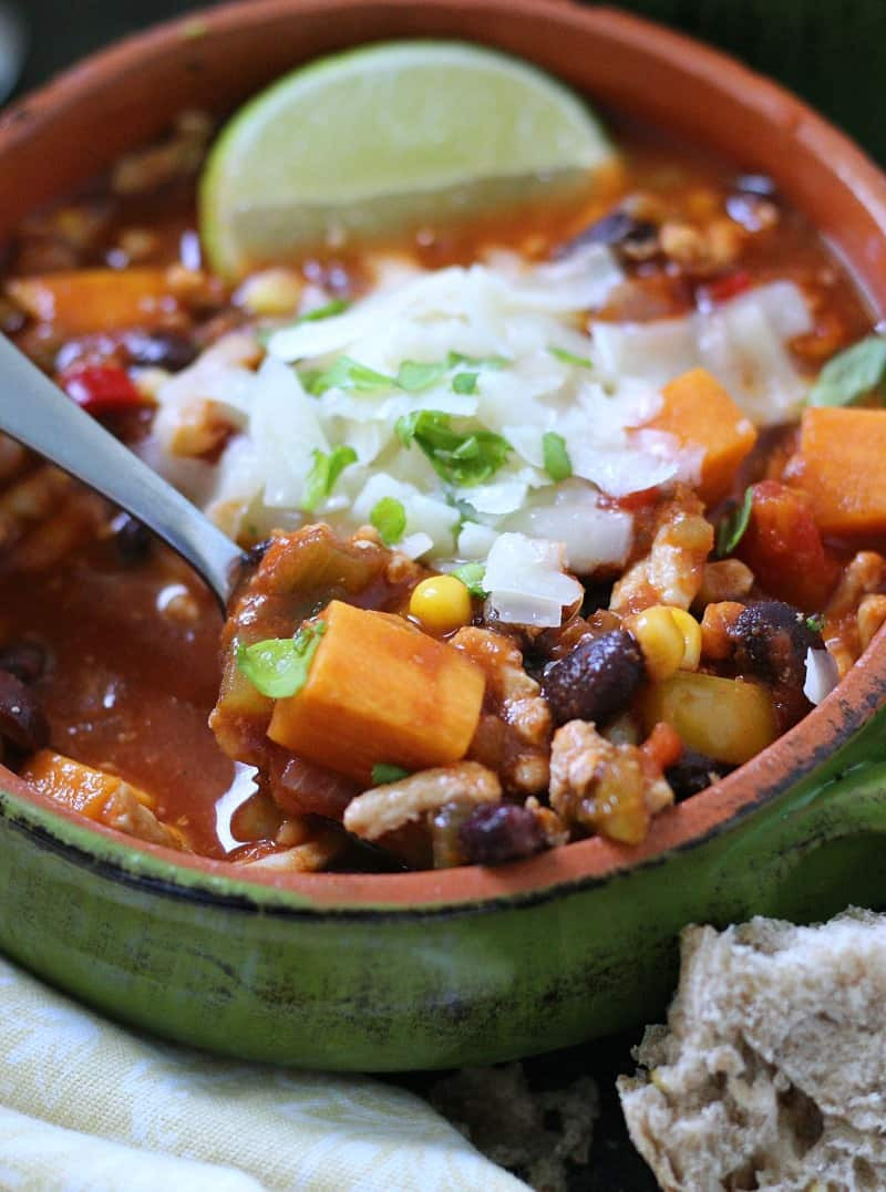 Turkey Sweet Potato Chili
 Turkey Sweet Potato Chili ground or leftover turkey A