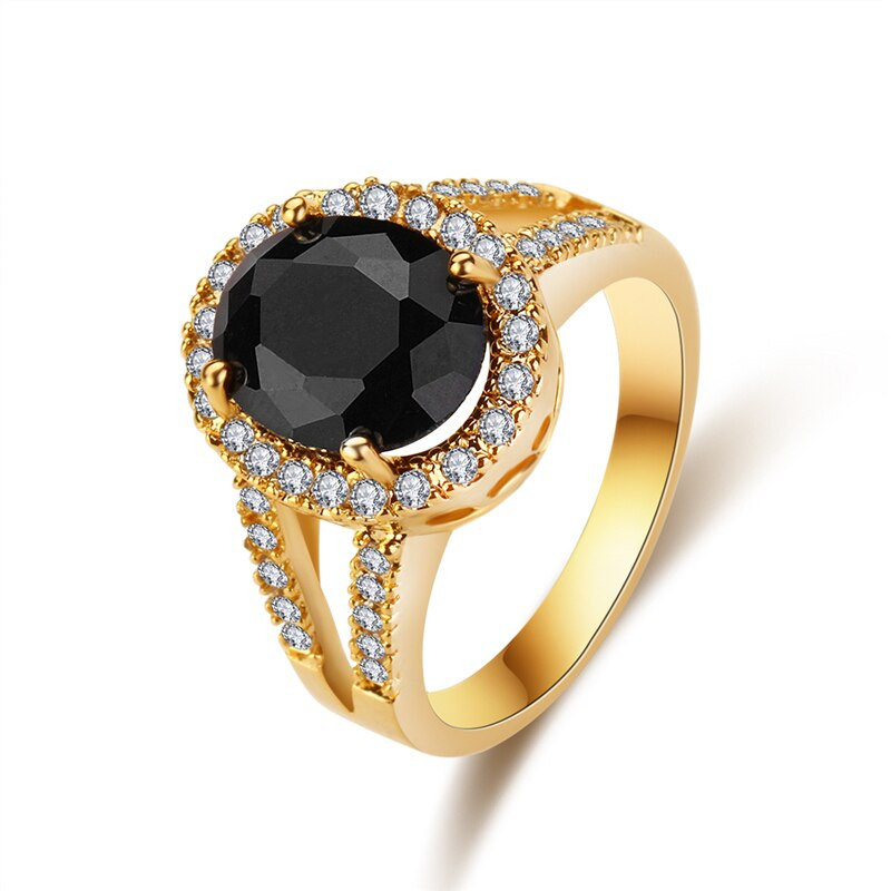Turkish Wedding Ring
 CWEEL Vintage Turkish Ring Black Big Finger Rings For