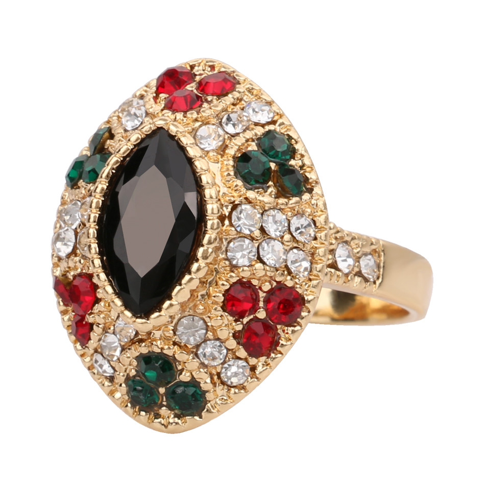 Turkish Wedding Ring
 2016 Cheap Unique Female Vintage Black Rings Plating 18K