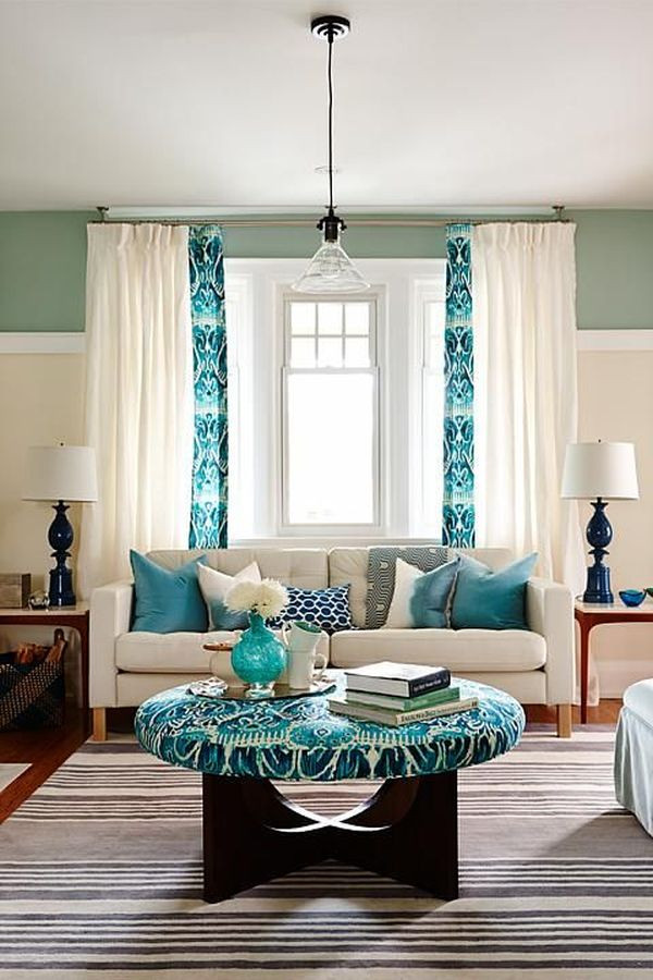 Turquoise Curtains Living Room
 How To Decorate Your Living Room With Turquoise Accents