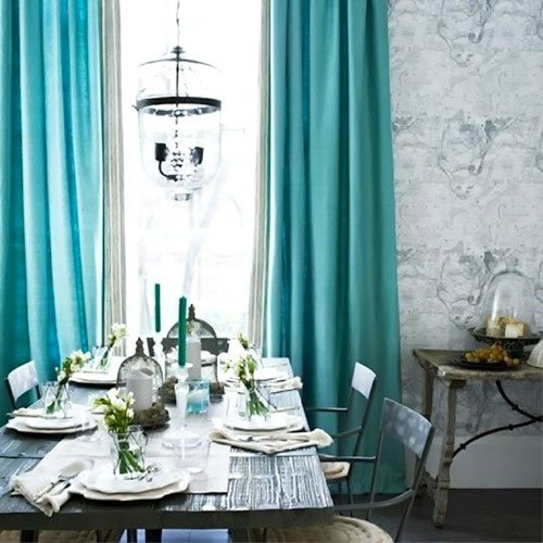 Turquoise Curtains Living Room
 Turquoise is the new Black for your Living Room Home Decors