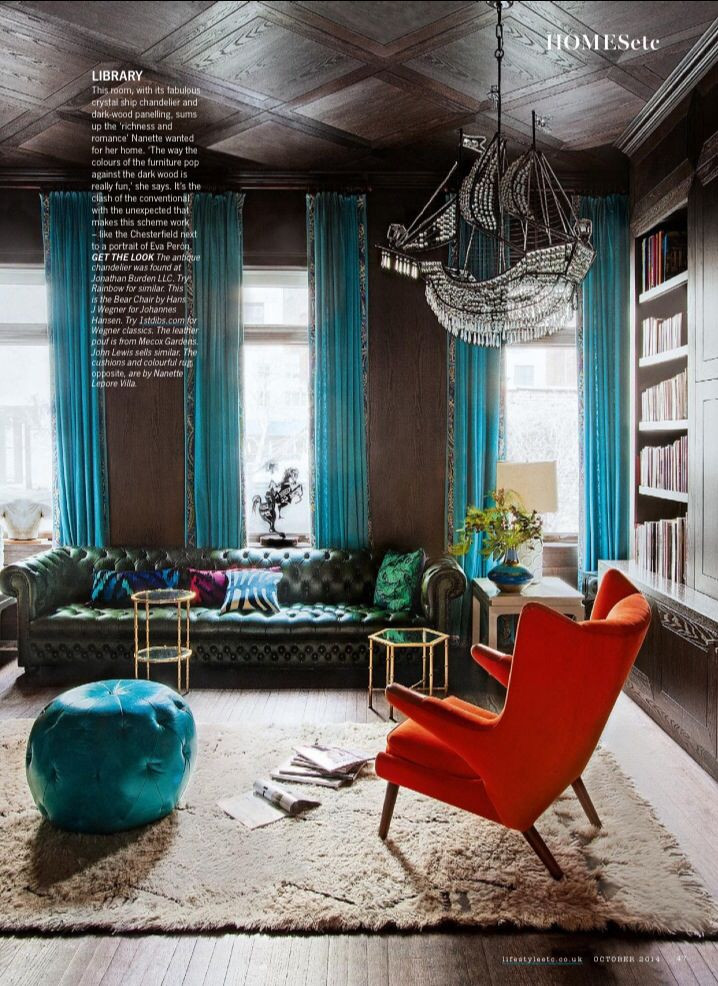 Turquoise Curtains Living Room
 Turquoise curtains emerald green chesterfield sofa and
