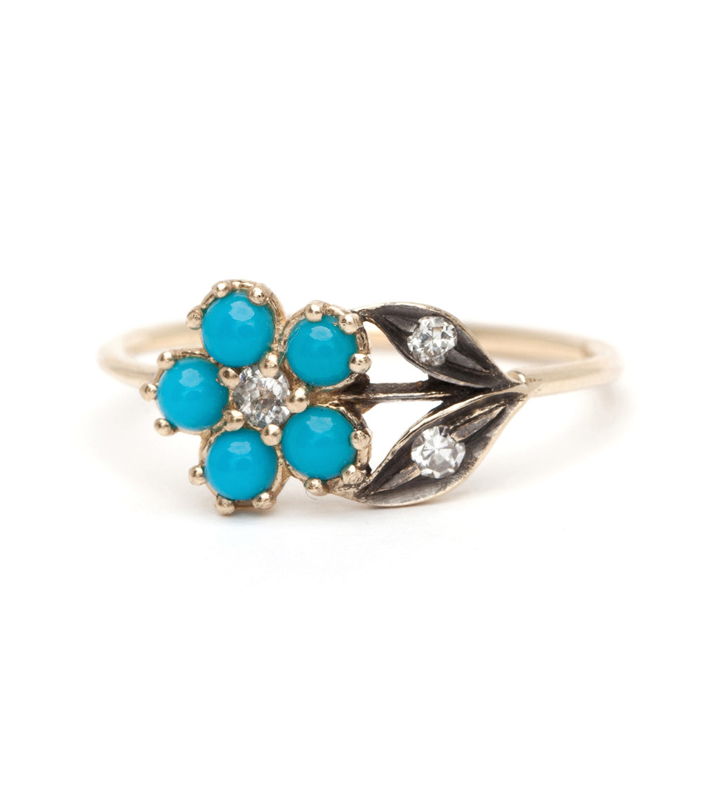 Turquoise Diamond Engagement Rings
 e of a Kind