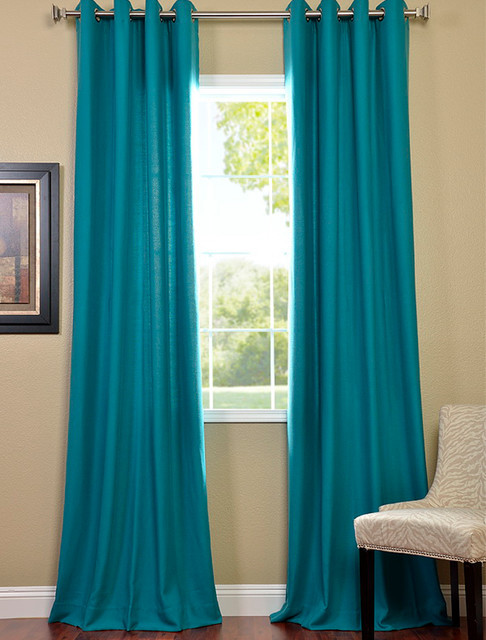 Turquoise Kitchen Curtains
 Turquoise Grommet Cotenza Curtain Contemporary