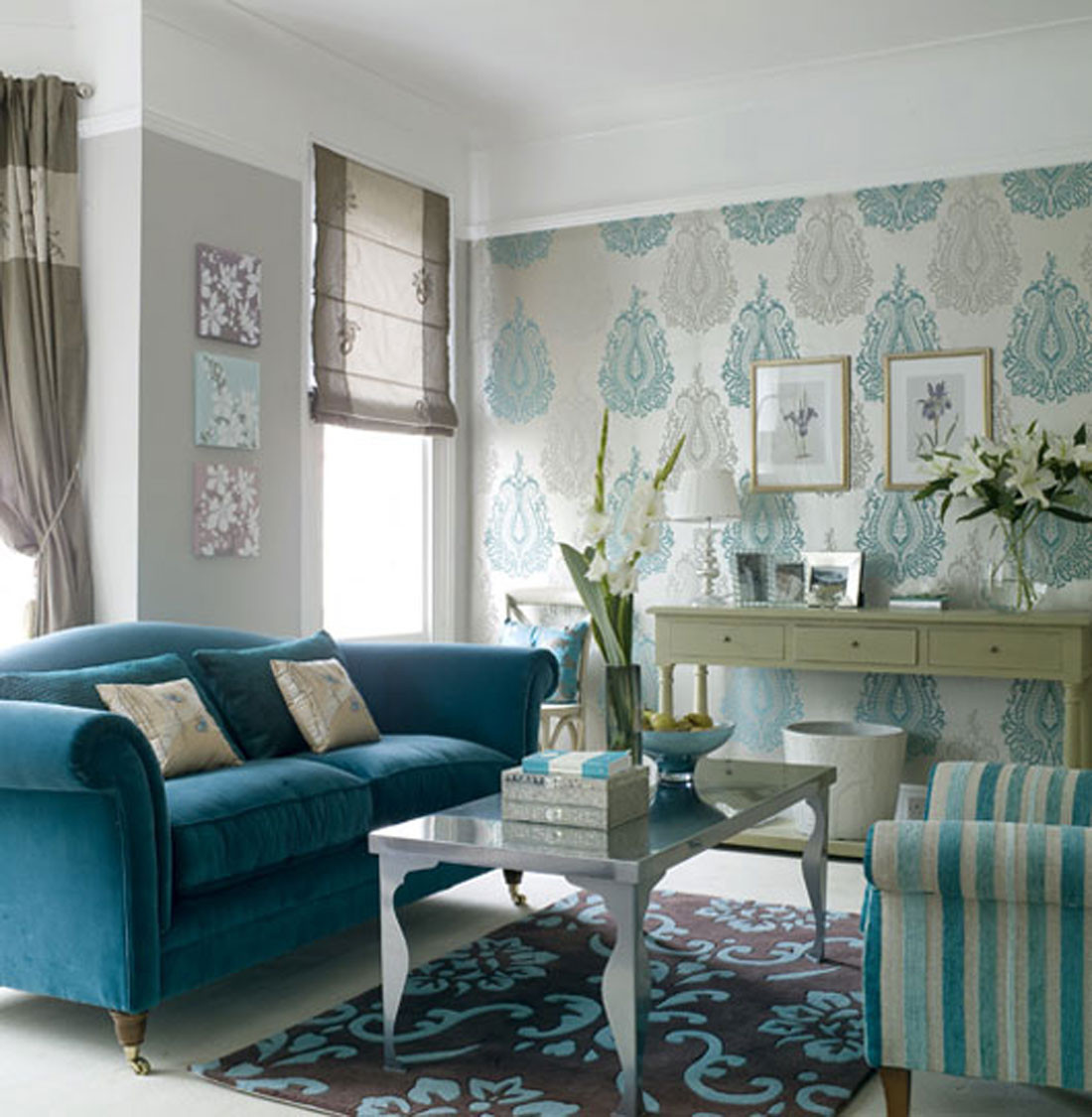Turquoise Living Room Decorations
 The Texture of Teal and Turquoise – A Bold and Beautiful
