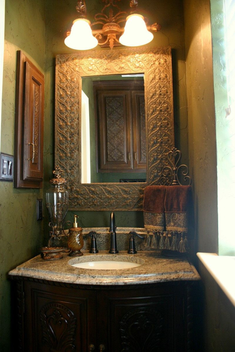 Tuscan Small Bathroom Ideas
 Looks like some of the ponents would fit my Tuscan