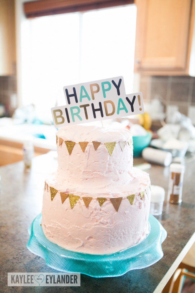 Tween Birthday Cakes
 Gold Glitter Mint & Pink Birthday Ideas