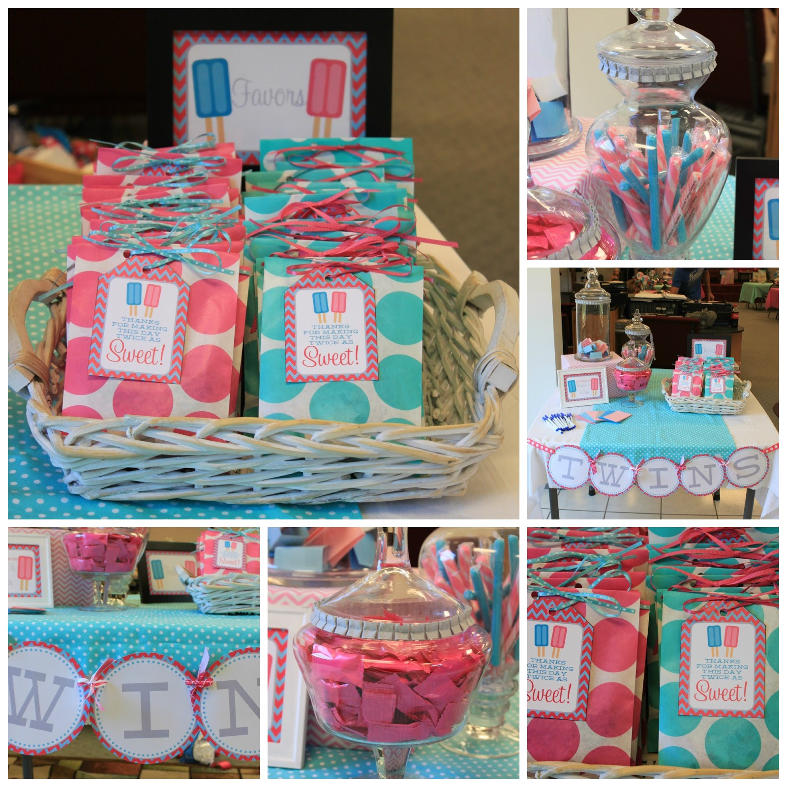 Twin Baby Shower Decoration Ideas
 Twin Pops Baby Shower from NBrynn Dimple Prints