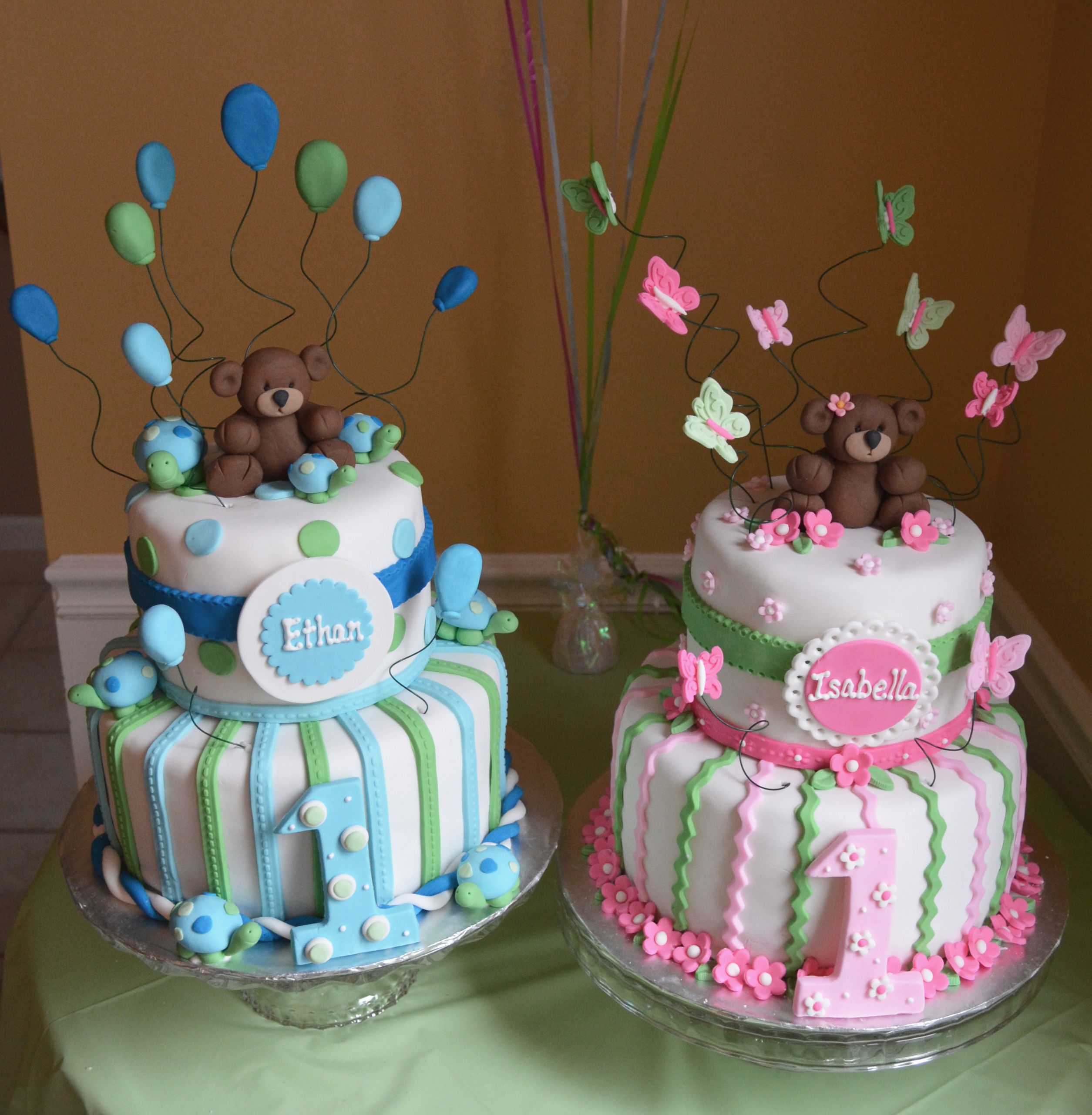 Twins Birthday Cake
 Twin Birthday Cakes