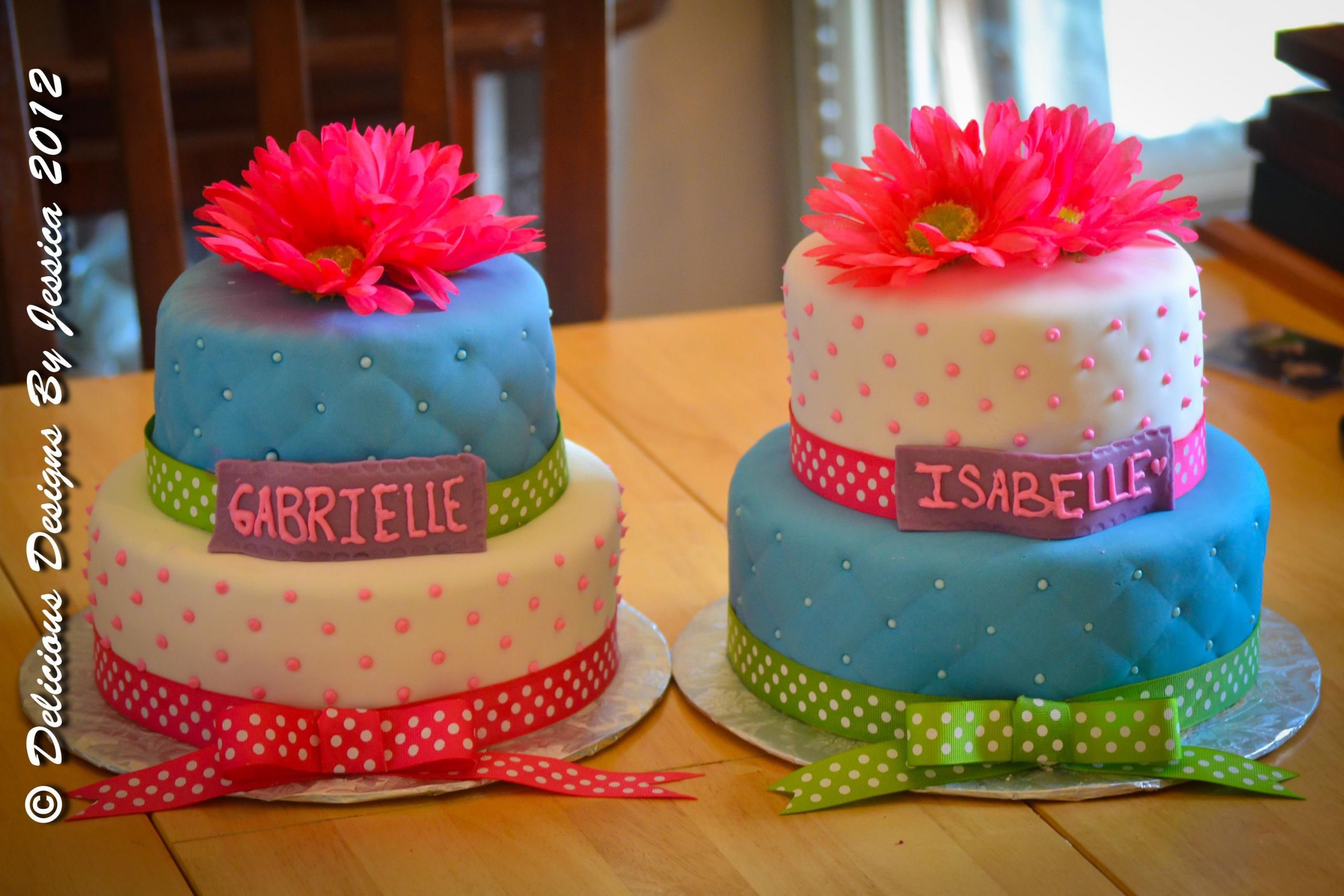 Twins Birthday Cake
 Twin Girl Birthday Cakes Twins 1st Birthday