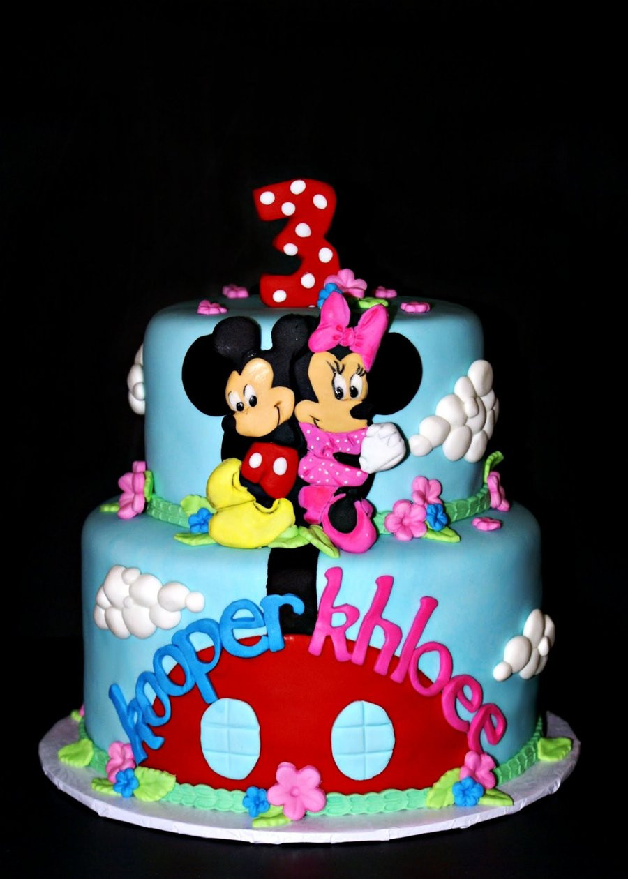 Twins Birthday Cake
 Mickey And Minnie Twin Birthday CakeCentral