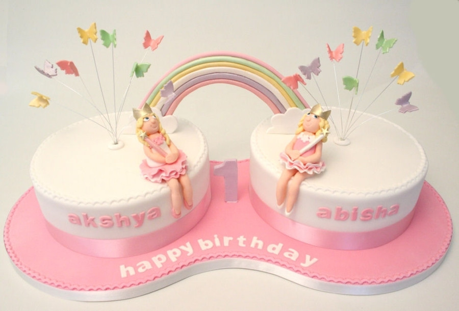 Twins Birthday Cake
 Twins 1St Birthday Cake CakeCentral