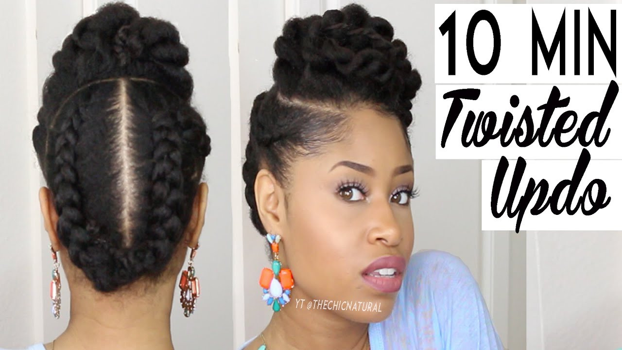 Twisted Updo Hairstyles
 THE 10 MINUTE TWISTED UPDO