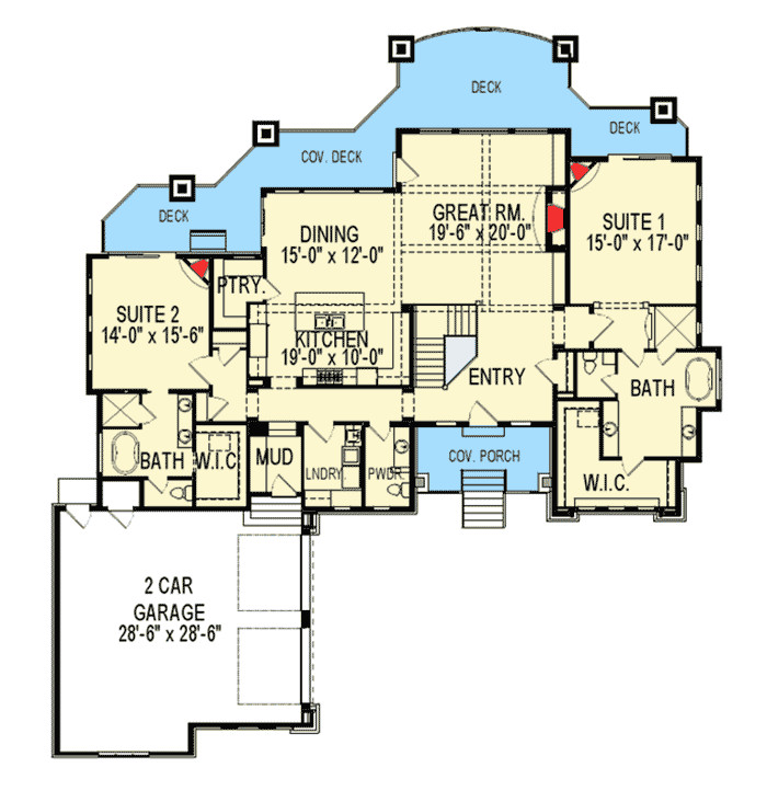 Two Master Bedroom House Plans
 Craftsman House Plan with Two Master Suites IY