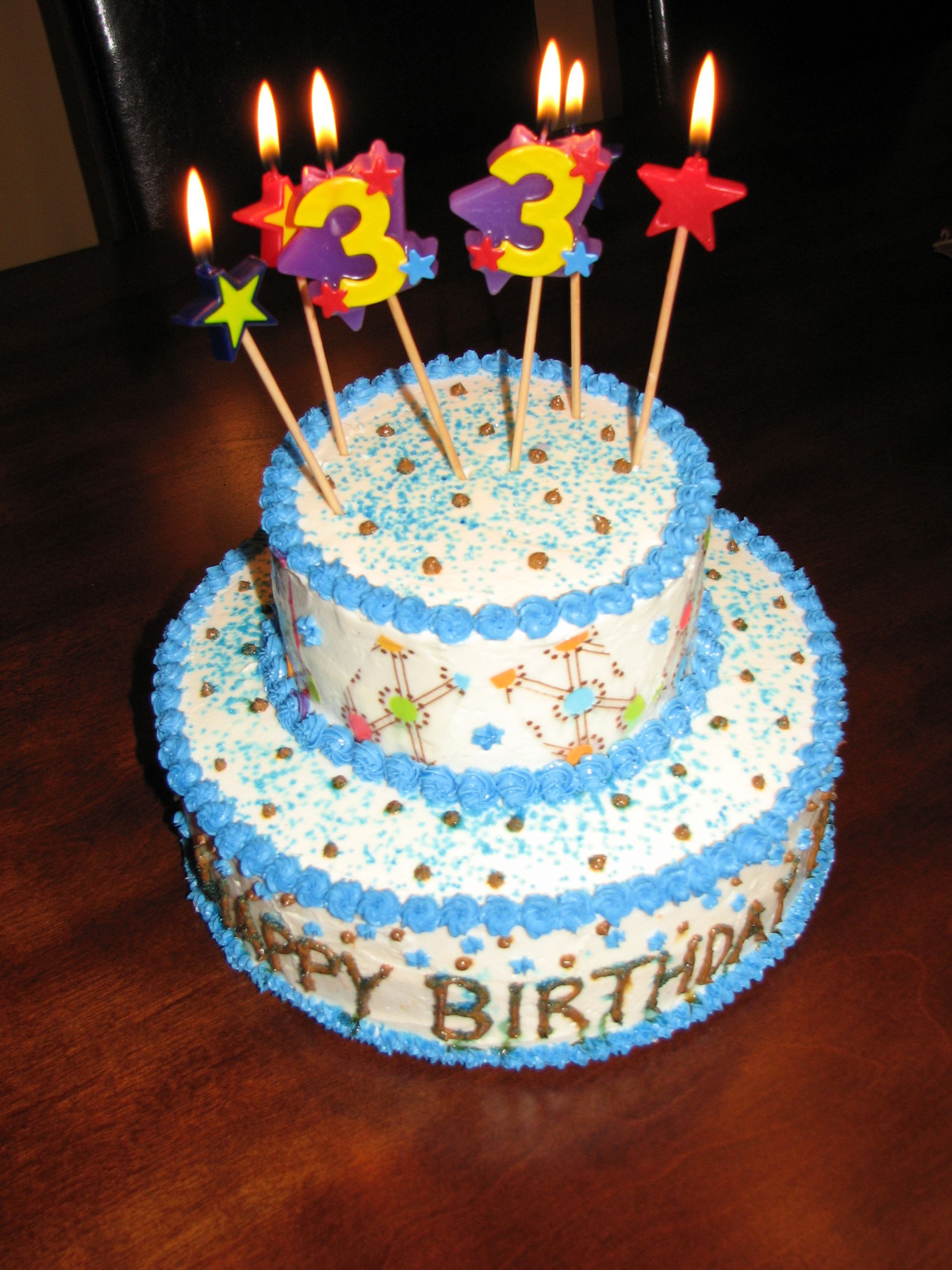 Two Tier Birthday Cake
 2 Tier Birthday Cake