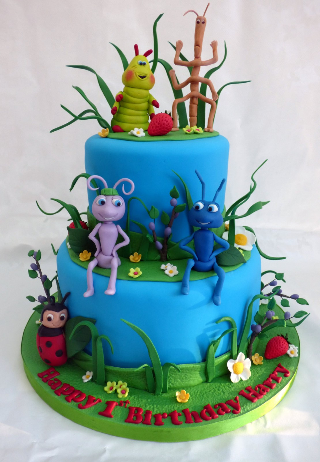 Two Tier Birthday Cake
 2 Tier Bugs Life Birthday Cake Susie s Cakes