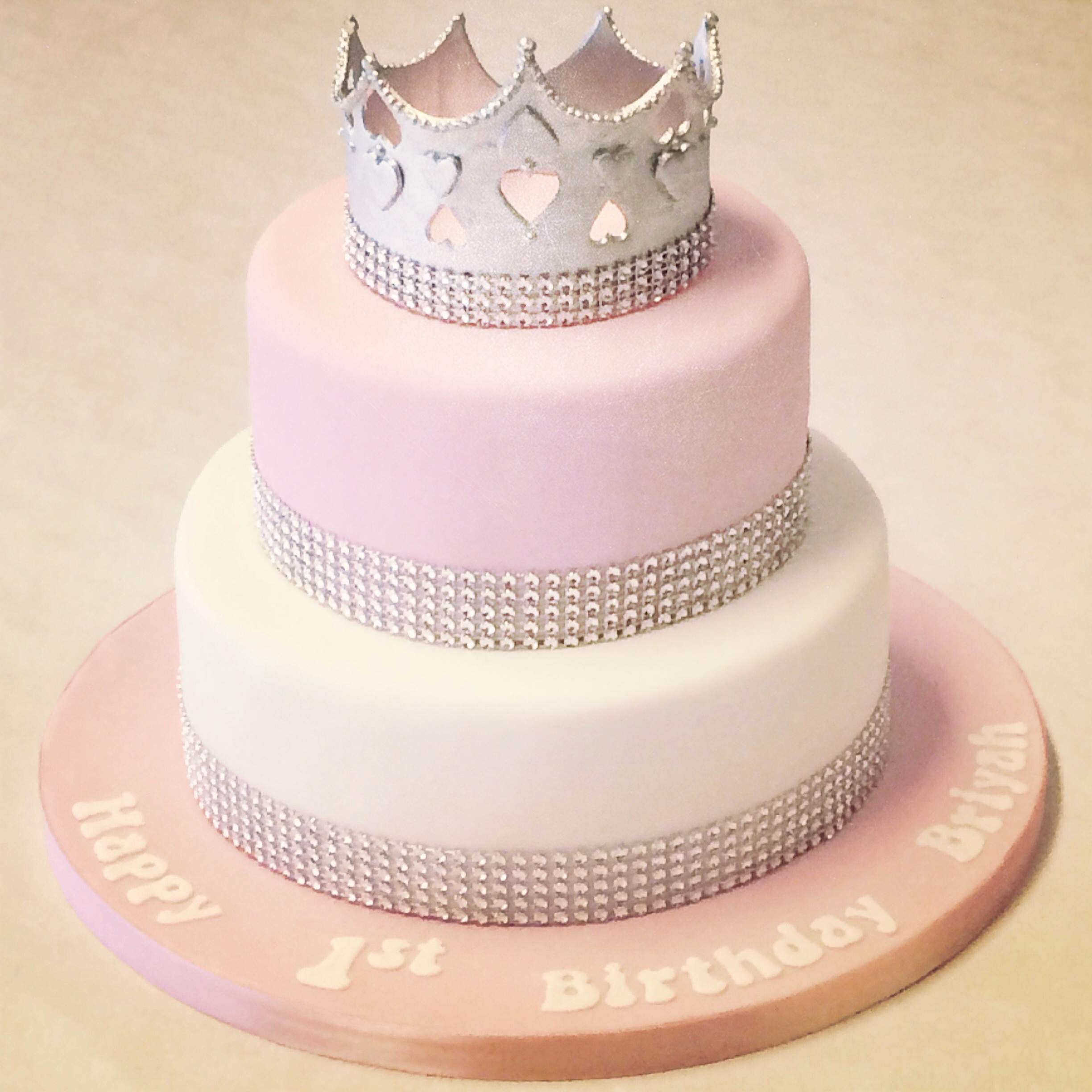 Two Tier Birthday Cake
 2 Tier Pink and White Princess Cake Children s Birthday
